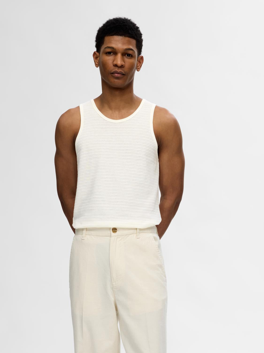Stefan Tank Top - Hvit/ Egret